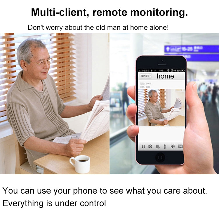 JD-C8310-S1 1.0MP Two-Way Audio Smart Wireless Wifi IP Camera, Support Motion Detection & Infrared Night Vision