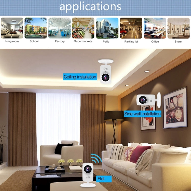 JD-C8310-S1 1.0MP Two-Way Audio Smart Wireless Wifi IP Camera, Support Motion Detection & Infrared Night Vision