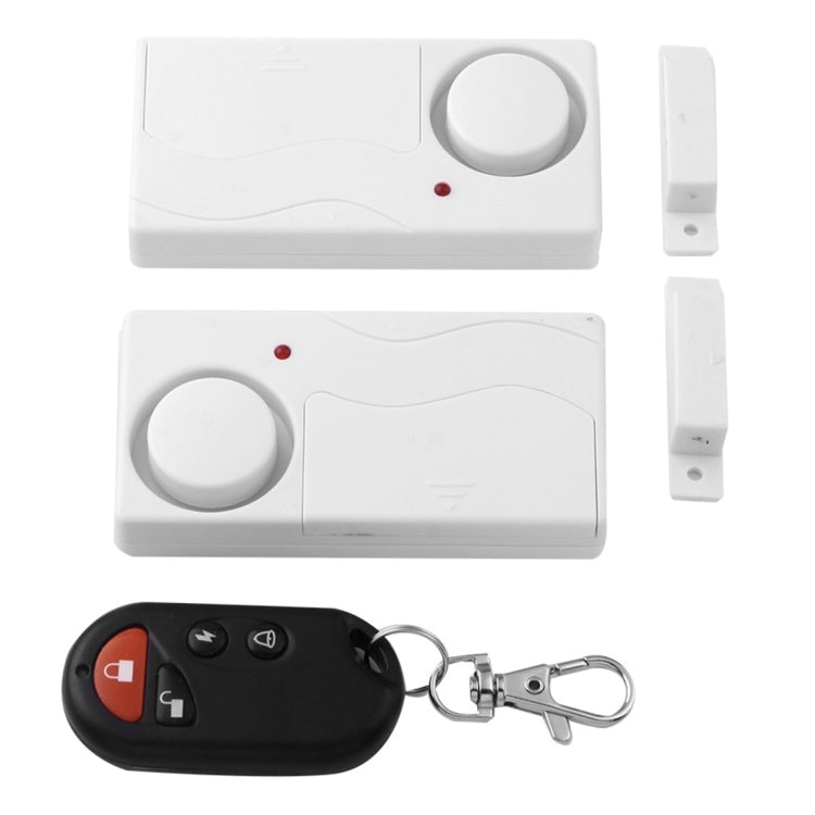 Home Security Wireless Remote Control Door Window Siren Magnetic Sensor Alarm Warning, 1 Remote Controller + 2 Magnetic Sensors