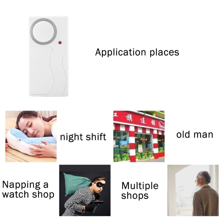 Home Security Wireless Remote Control Door Window Siren Magnetic Sensor Alarm Warning, 1 Remote Controller + 1 Magnetic Sensors