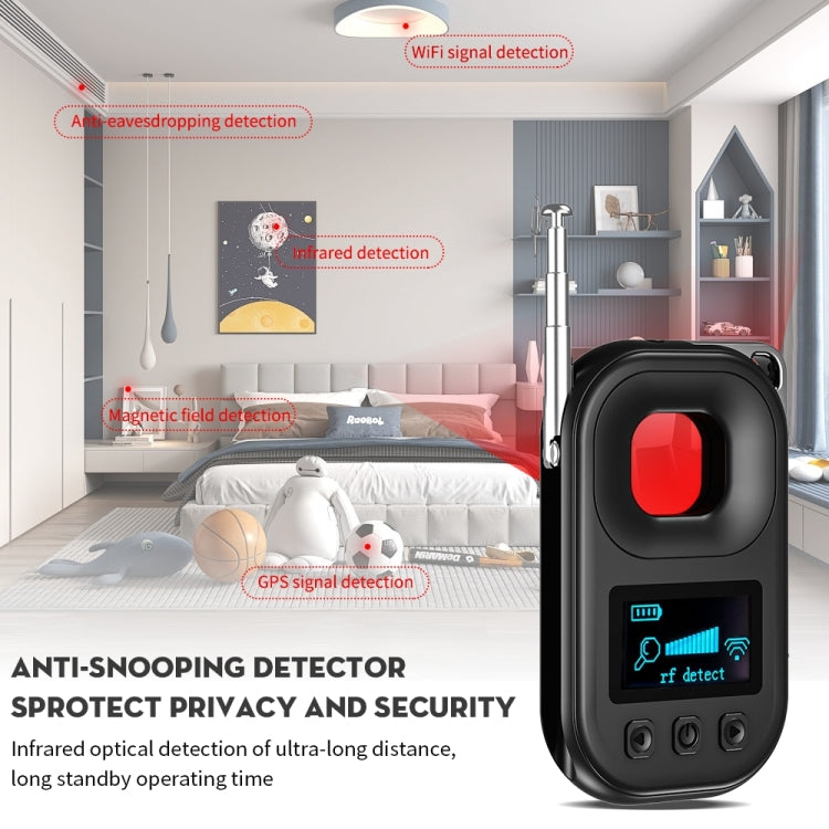 T03 Multi-function Camera Detector Scanner Anti-Peep Eavesdropping Anti-Monitoring Signal Detector — view 5