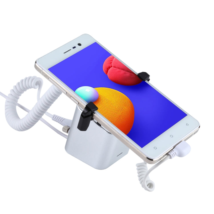 Aluminum Shell Square-column Anti-theft Alarm Stand Security System Burglar Alarm / Anti-theft Alarm Display Holder for Samsung / Huawei / Xiaomi / OPPO / vivo / LG with Micro-USB Port