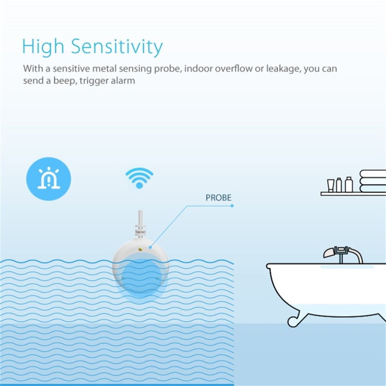 NEO NAS-WS02W WiFi Water Sensor & Flood Detector, Support Android / IOS systems