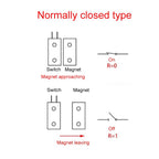 10 PCS Embedded NC Model Door Magnetic Sensor Switch