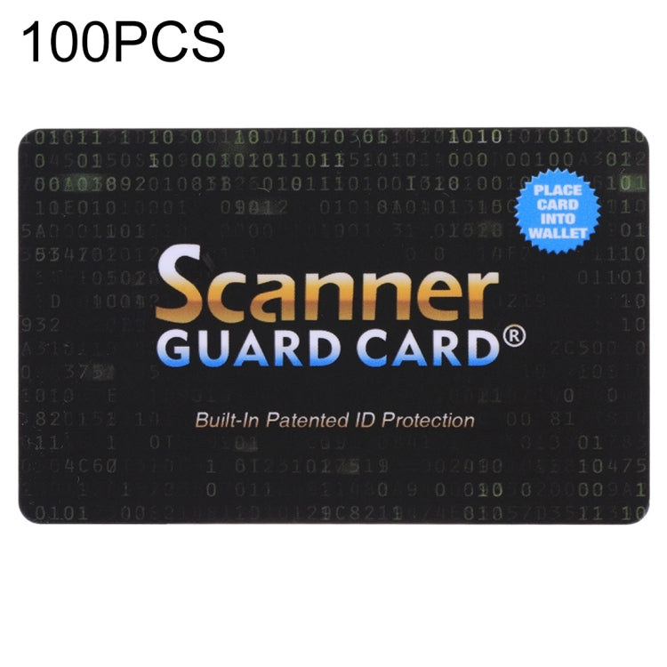 Scanner Guard Card RFID Blocking Card, Built-in Patented ID Protection, 100 PCS