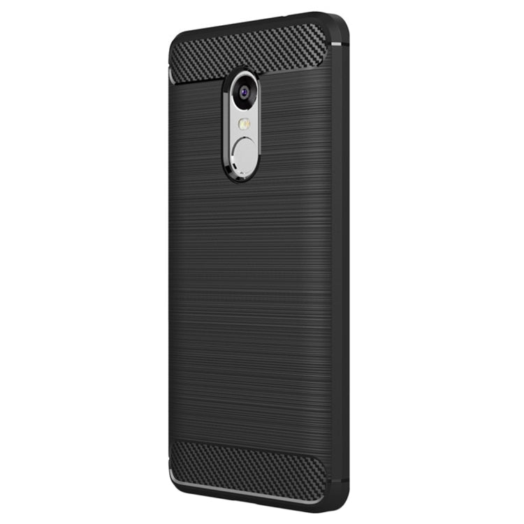 For Xiaomi Redmi Note 4X Brushed Carbon Fiber Texture Shockproof TPU Protective Case, Redmi Note 4X