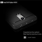 For Xiaomi Redmi Note 4X Brushed Carbon Fiber Texture Shockproof TPU Protective Case, Redmi Note 4X