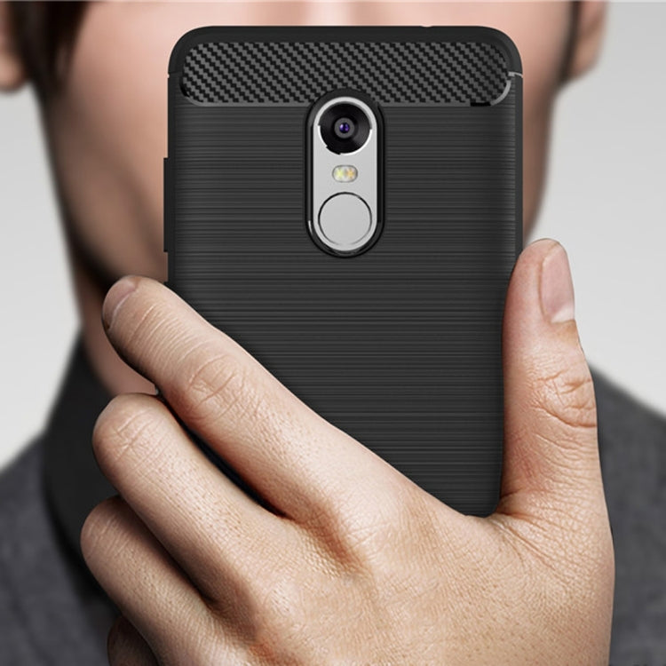 For Xiaomi Redmi Note 4X Brushed Carbon Fiber Texture Shockproof TPU Protective Case, Redmi Note 4X