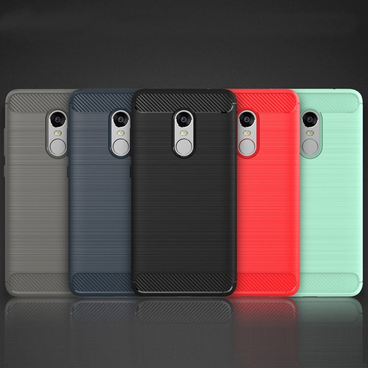 For Xiaomi Redmi Note 4X Brushed Carbon Fiber Texture Shockproof TPU Protective Case, Redmi Note 4X