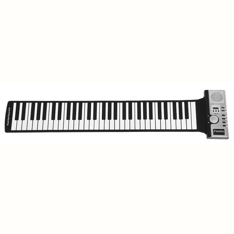 Portable Flexible Roll Up Electronic Soft Keyboard Piano with Speakers, 61 Keys