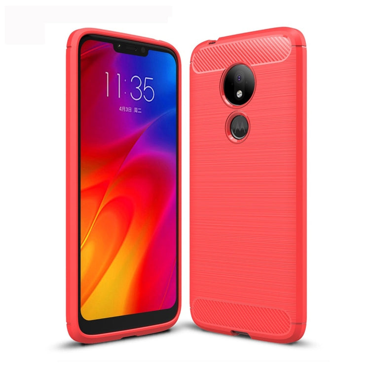 Brushed Texture Carbon Fiber TPU Case for Motorola Moto G7 Power EU Version