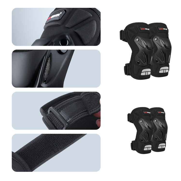 PRO-BIKER 2 in 1 Outdoor Sports Knee Pad Hiking Ski Motorcycle Bicycle Riding Protective Gear with Reflective Strip