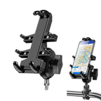 Ball-Head Motorcycle Multi-function Eight-jaw Aluminum Phone Navigation Holder Bracket, M10 Bolt