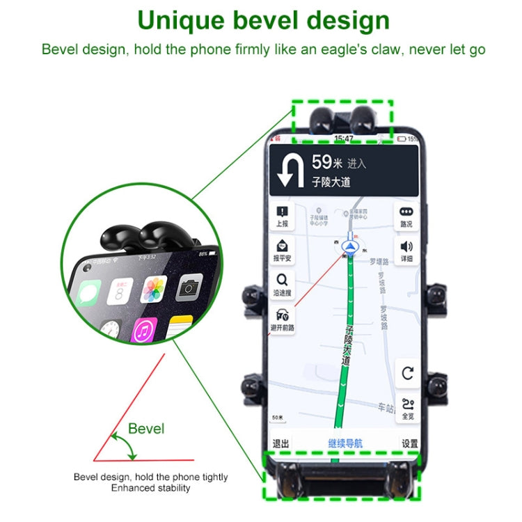 Ball-Head Motorcycle Multi-function Eight-jaw Aluminum Phone Navigation Holder Bracket, M10 Bolt