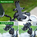 Ball-Head Motorcycle Multi-function Eight-jaw Aluminum Phone Navigation Holder Bracket, M10 Bolt