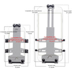 Ball-Head Motorcycle Multi-function Eight-jaw Aluminum Phone Navigation Holder Bracket, M10 Bolt