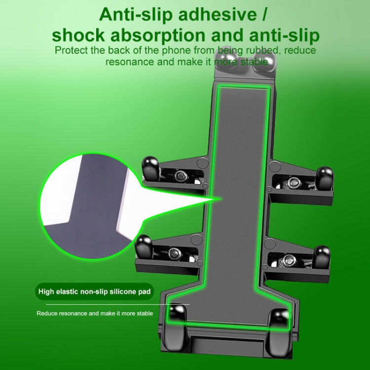 Ball-Head Motorcycle Multi-function Eight-jaw Aluminum Phone Navigation Holder Bracket, M10 Bolt