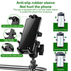 Ball-Head Motorcycle Multi-function Eight-jaw Aluminum Phone Navigation Holder Bracket, M10 Bolt