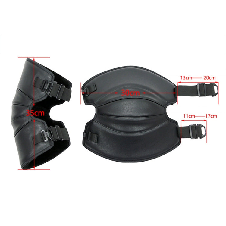 1 Pair Motorcycle Kneepad Windproof Warming Knee Pads Legs Protector Thickening Cold-Proof, Warming Knee Pads, Short — view 3