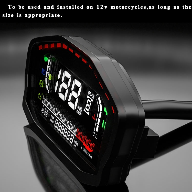 CS-1089A1 Motorcycle Modified Multi-function LCD Color Screen Odometer Tachometer — view 6
