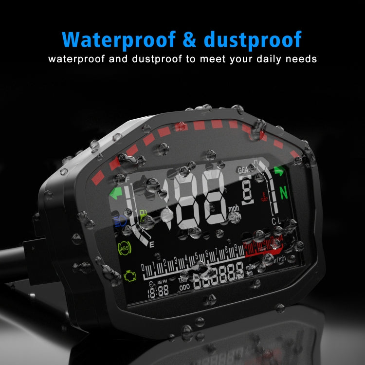 CS-1089A1 Motorcycle Modified Multi-function LCD Color Screen Odometer Tachometer — view 7
