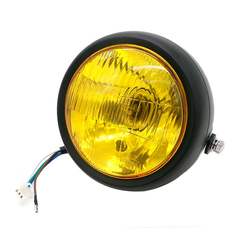 5.75 inch Motorcycle Black Shell Retro Lamp LED Headlight Modification Accessories for CG125 / GN125, Black Shell Retro Lamp — view 5