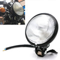 4 inch Motorcycle Black Shell Glass Retro Lamp LED Headlight Modification Accessories