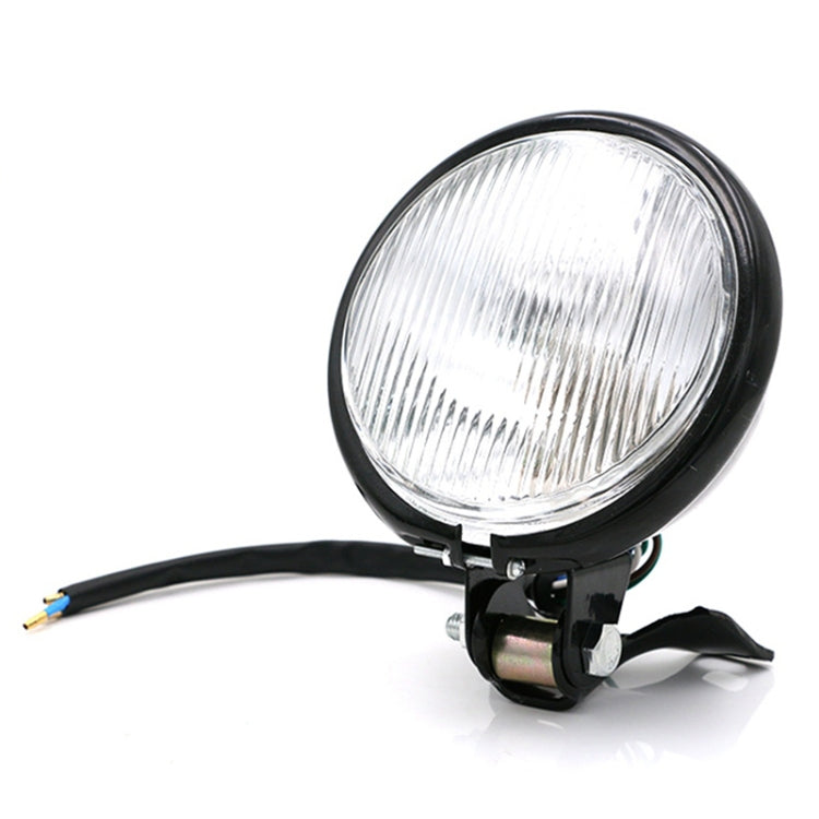 4 inch Motorcycle Black Shell Glass Retro Lamp LED Headlight Modification Accessories — 4 inch Black Shell Glass Retro Lamp