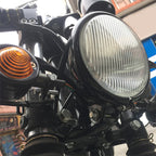 4 inch Motorcycle Black Shell Glass Retro Lamp LED Headlight Modification Accessories — view 5
