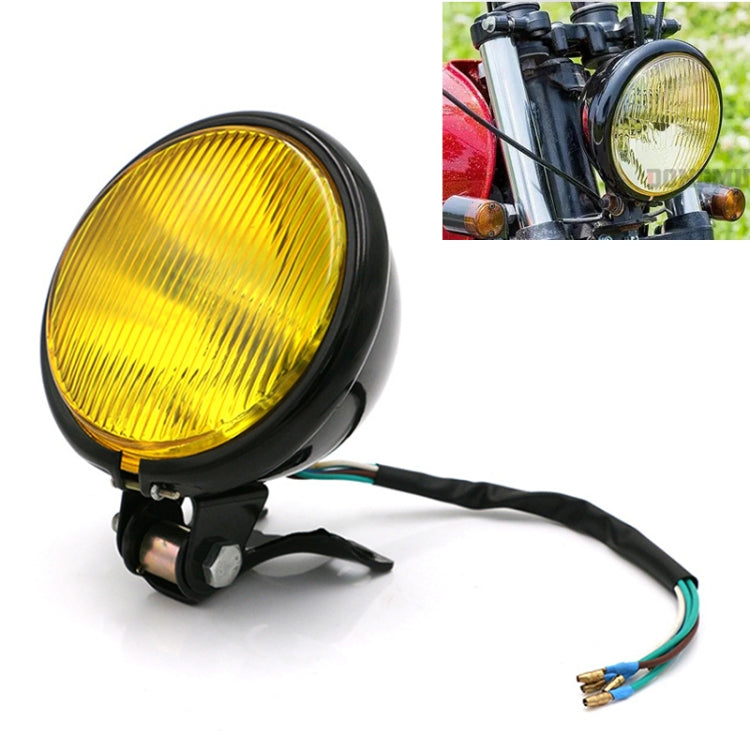 4 inch Motorcycle Black Shell Glass Retro Lamp LED Headlight Modification Accessories — view 6