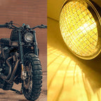 Motorcycle Silver Shell Harley Headlight Retro Lamp LED Light Modification Accessories
