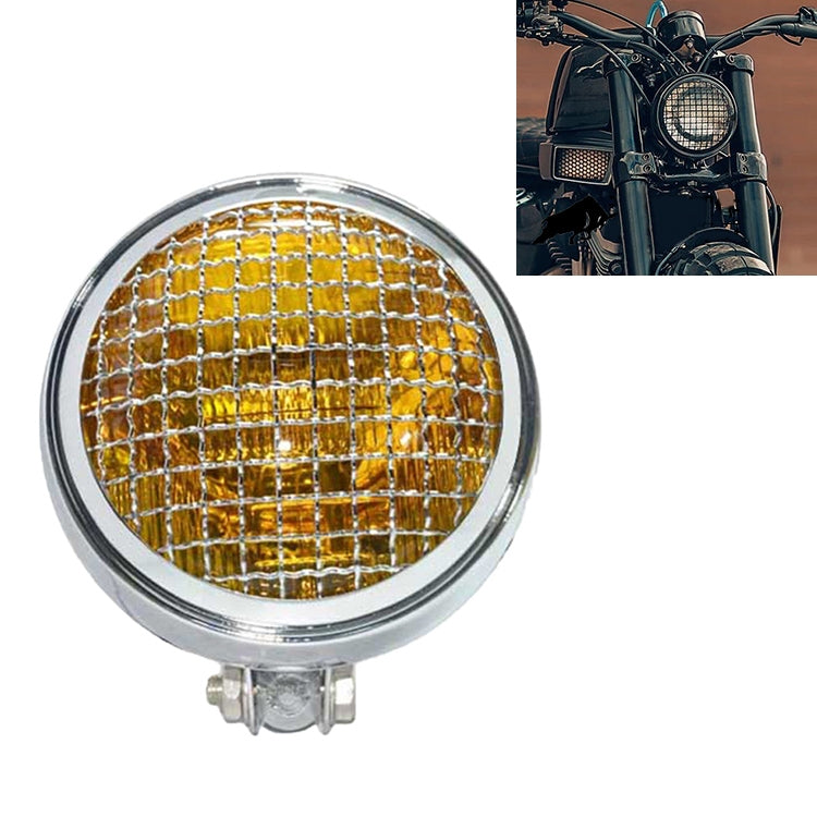 Motorcycle Silver Shell Harley Headlight Retro Lamp LED Light Modification Accessories — view 5