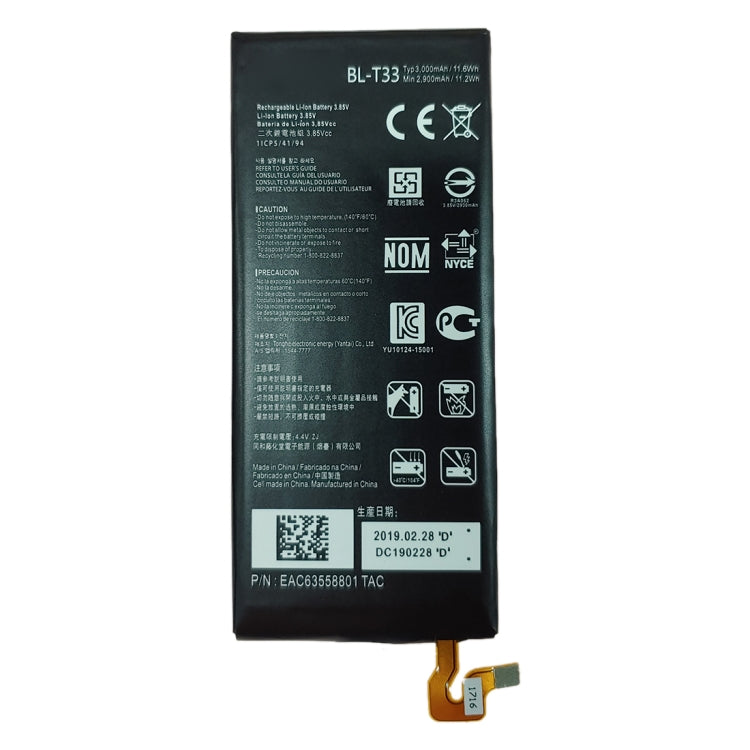 BL-T33 Li-ion Polymer Battery for LG Q6 M700A M700AN M700DSK M700N