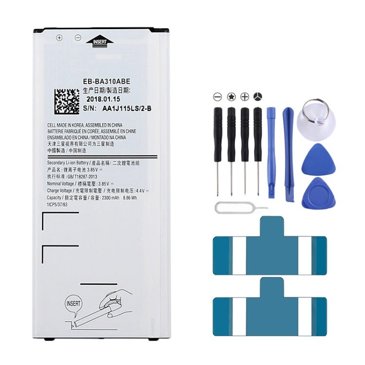 2300mAh Rechargeable Li-ion Battery EB-BA310ABE for Galaxy A3 (2016), A310F, A310F/DS, A310M, A310M/DS, A310Y