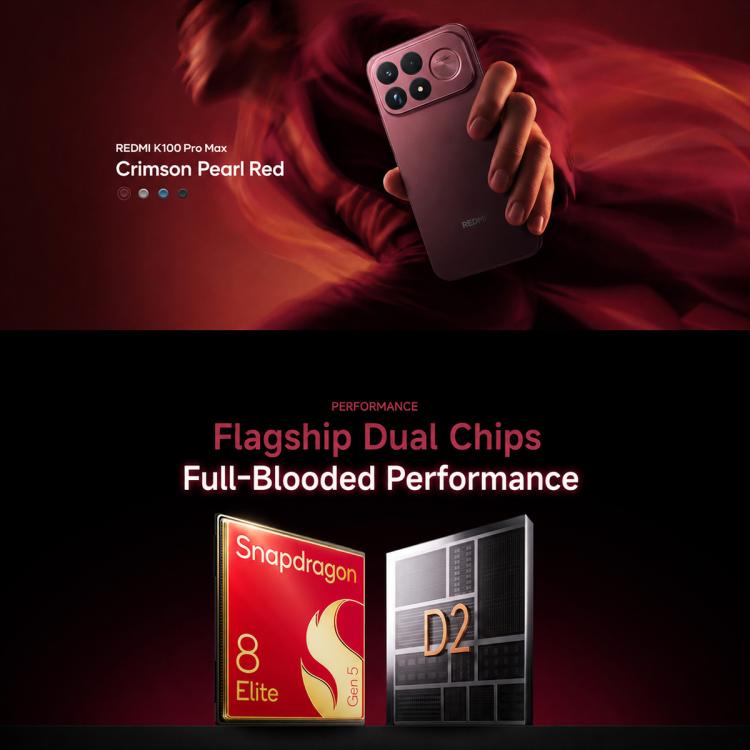 Xiaomi Redmi K100 Pro Max, 6.9 inch Xiaomi HyperOS 3 Snapdragon 8 Elite Gen 5 Octa Core, NFC, Network: 5G, 12GB+256GB