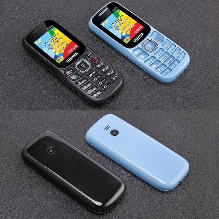 UNIWA E1803 Elder Keypad Phone, 1.77 inch SC6531E, LED Flashlight, 21 Keys, Network: 2G, EU Plug