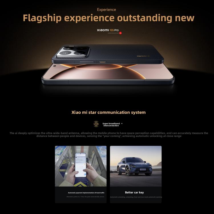 Xiaomi 15S Pro, 3D Ultrasound Fingerprint, 6.73 inch Xiaomi HyperOS 2 Xring O1 3nm Deca-Core, NFC, Network: 5G, 16GB+512GB