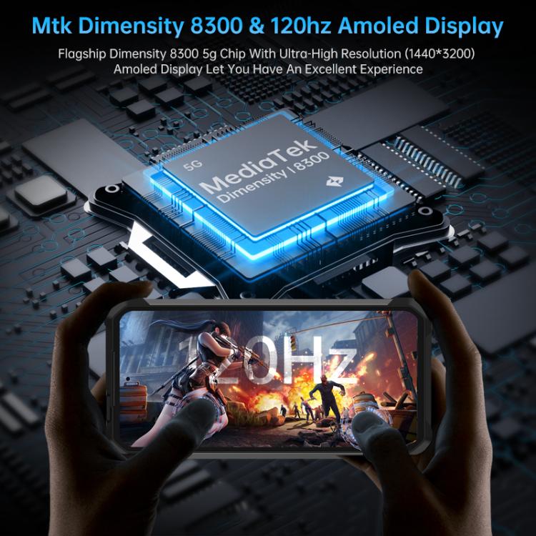 Unihertz Tank 4 Pro Projector Rugged Phone, Night Vision, 6.73 inch Android 13 Dimensity 8300 Octa Core, Network: 5G, NFC, 18GB+1TB