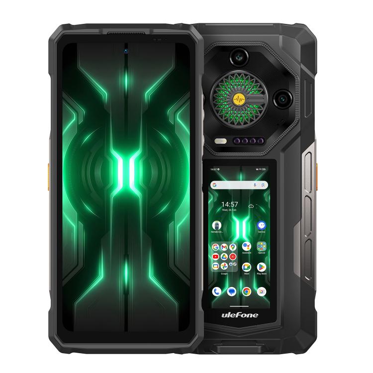 Ulefone Armor 33 Pro Rugged Phone, 16GB+512GB, Night Vision, 6.95 inch + 3.4 inch Dual Screen Android 14 MediaTek Dimensity 7300X Octa Core, Network: 5G, OTG, NFC