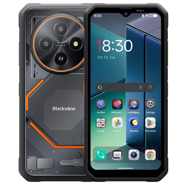 Blackview FORT 2 Rugged Phone, 6.56 inch Android 15 MediaTek MT6769V/CB Helio G81 Octa Core, Network: 4G, OTG, NFC, 8GB+128GB