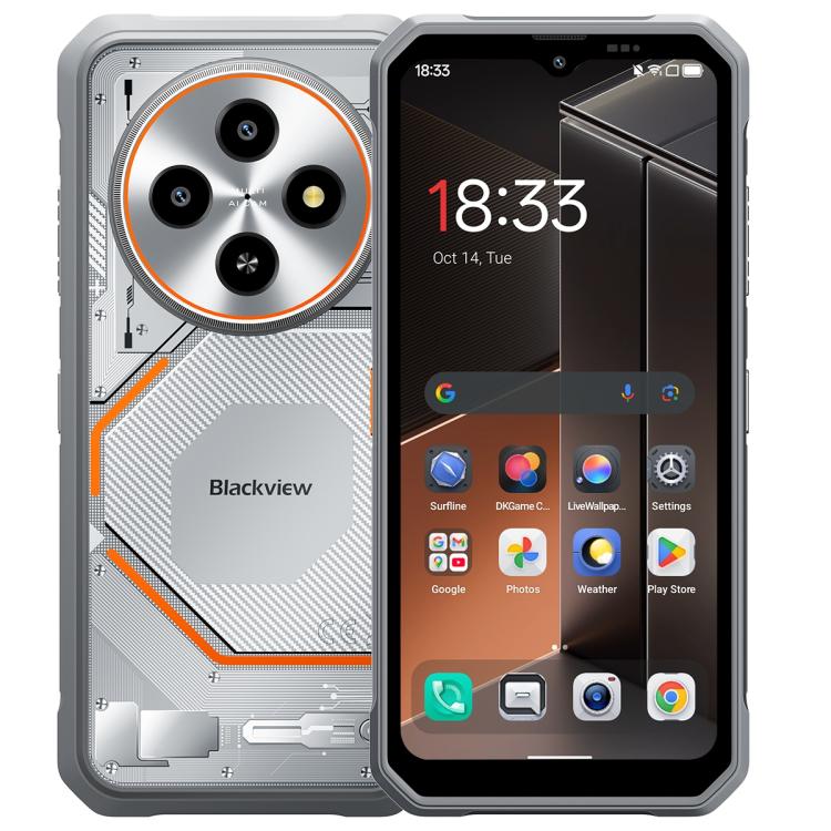 Blackview FORT 2 Rugged Phone, 6.56 inch Android 15 MediaTek MT6769V/CB Helio G81 Octa Core, Network: 4G, OTG, NFC, 8GB+128GB — White