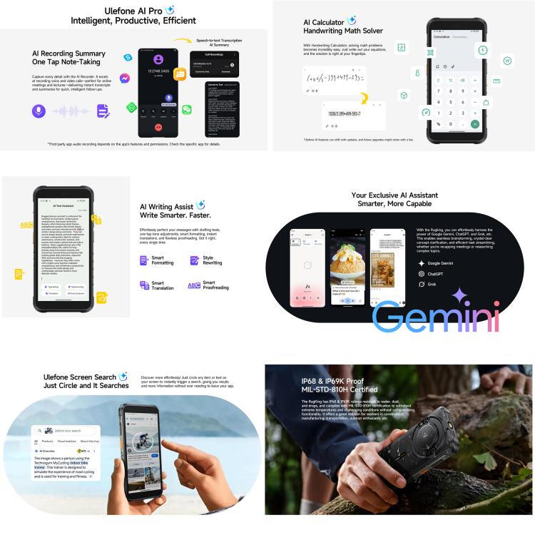 Ulefone RugKing, 8GB+128GB, IP68/IP69K Rugged Phone, 5.99 inch Android 15 Unisoc T7255 Octa Core, Network: 4G, NFC, OTG, RugKing, 8GB+128GB