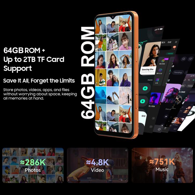 Blackview WAVE 7C, 6.56 inch Android 16 Unisoc UMS312 Tiger T310 Quad Core, Network: 4G, OTG, 4GB+64GB