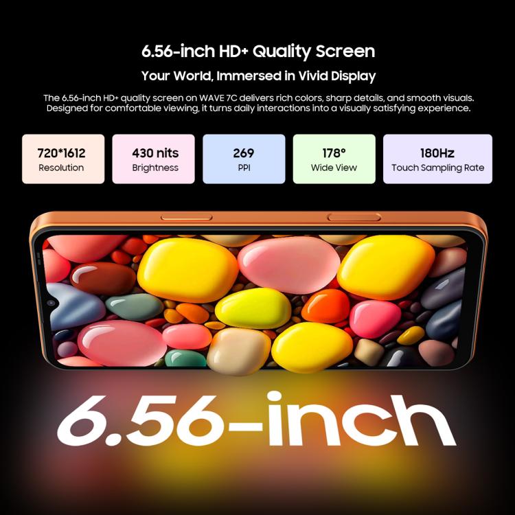 Blackview WAVE 7C, 6.56 inch Android 16 Unisoc UMS312 Tiger T310 Quad Core, Network: 4G, OTG, 4GB+64GB