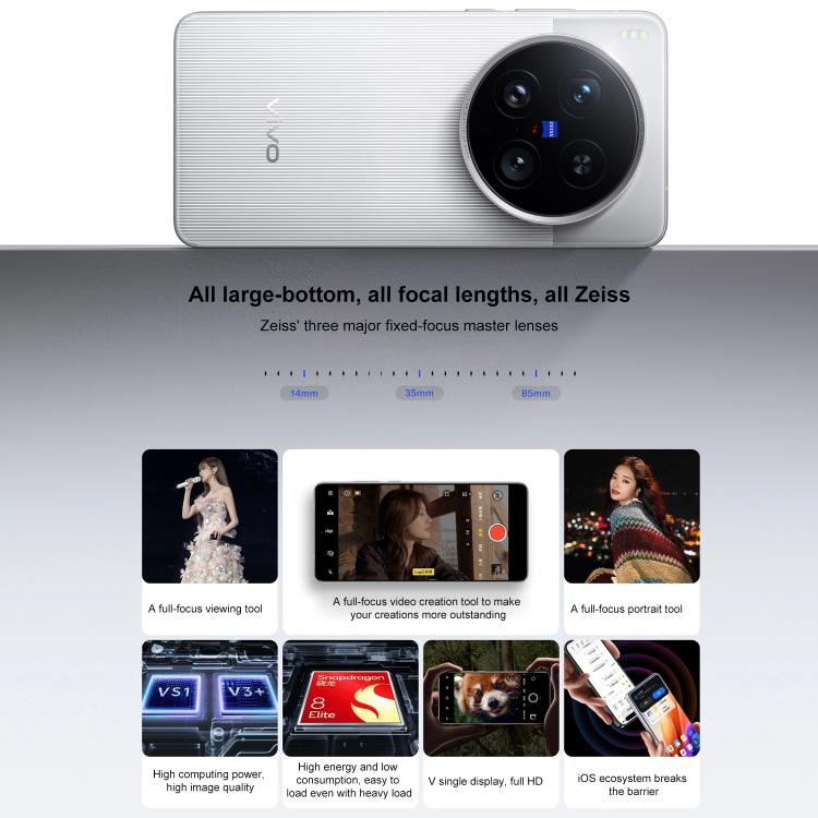 vivo X200 Ultra Satellite Edition, 16GB+1TB, Face ID / 3D Ultrasonic Fingerprint, 6.82 inch OriginOS 5 / Android 15 Snapdragon 8 Elite Octa Core, OTG, NFC, Network: 5G, Support Google Play