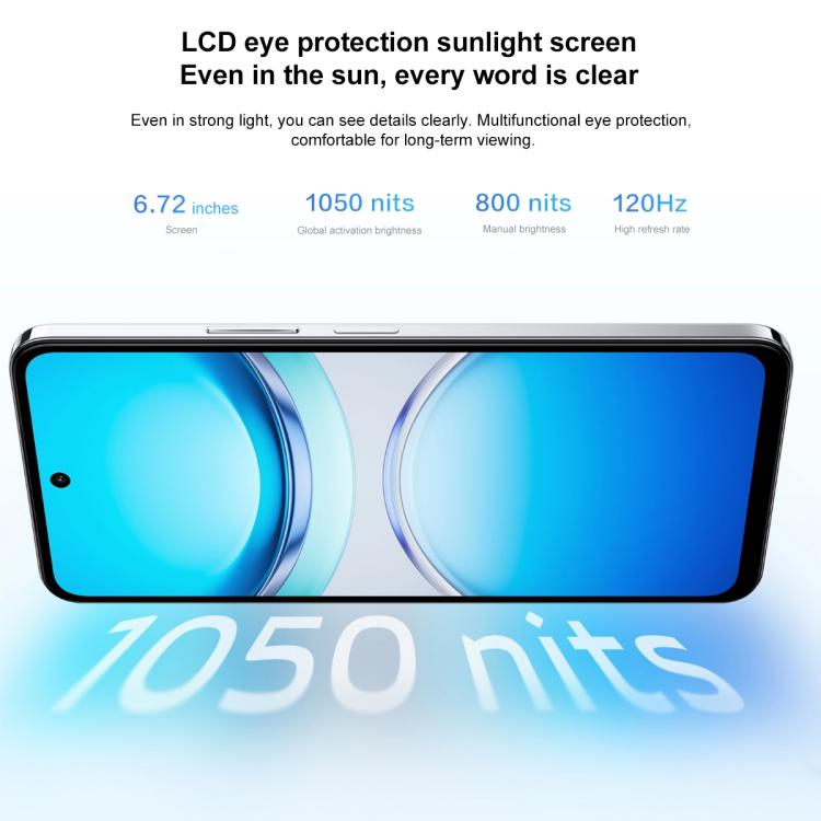 vivo Y300t, Face ID / Side Fingerprint, 6.72 inch Android 15 OriginOS 5 Dimensity 7300 Octa Core, OTG, NFC, Network: 5G, 8GB+256GB