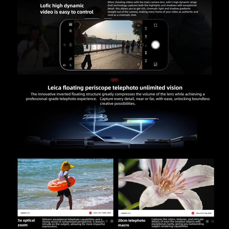 Xiaomi 17 Pro, 3D Ultrasonic Fingerprint, 6.3 inch Xiaomi HyperOS 3 Snapdragon 8 Elite Gen 5 Octa Core, NFC, Network: 5G, 16GB+512GB