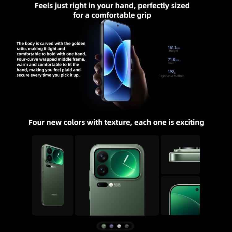 Xiaomi 17 Pro, 3D Ultrasonic Fingerprint, 6.3 inch Xiaomi HyperOS 3 Snapdragon 8 Elite Gen 5 Octa Core, NFC, Network: 5G, 16GB+512GB