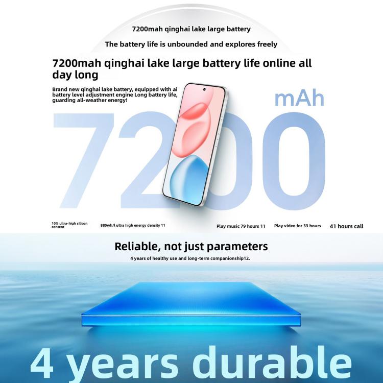 Honor 400, 12GB+256GB, Screen Fingerprint, 6.55 inch MagicOS 9.0 / Android 15 Snapdragon 7 Gen 4 Octa Core, Network: 5G, NFC, OTG, Support Google Play, Honor 400, 12GB+256GB