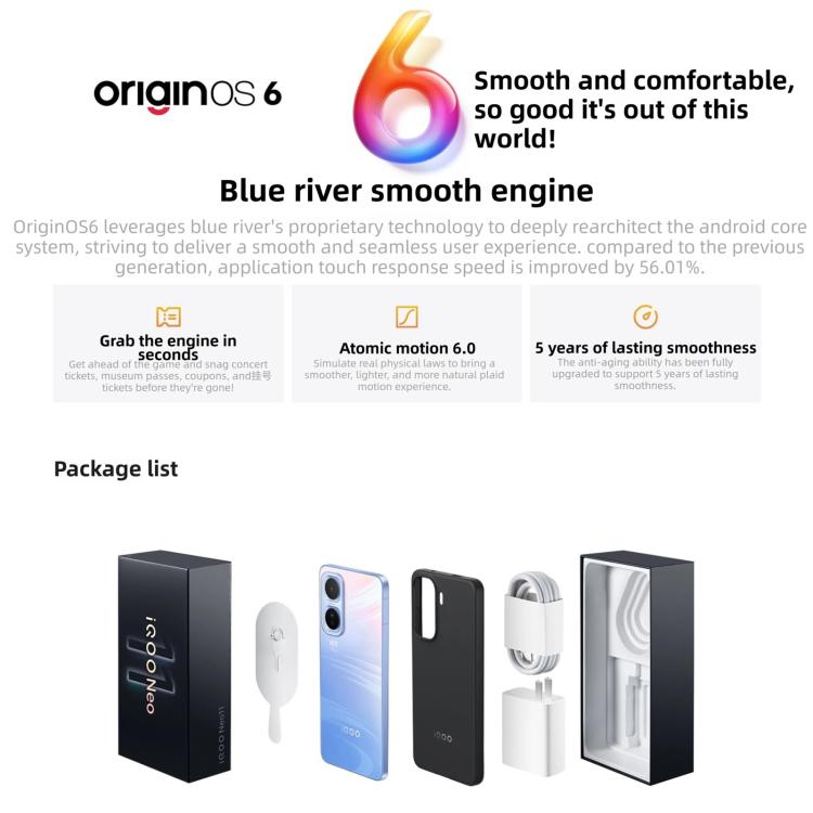 vivo iQOO Neo11, 16GB+1TB, Face ID / Screen Fingerprint Identification, 6.82 inch Android 16 OriginOS 6 Snapdragon 8 Elite Octa Core, OTG, NFC, Network: 5G, iQOO Neo11, 16GB+1TB, iQOO Neo11, 16GB+1TB